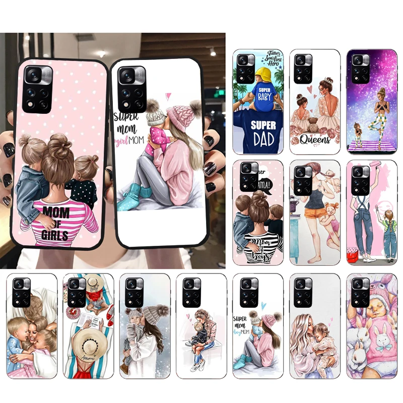 

Phone Case For Xiaomi Redmi Note 12Pro 11 11S 11T Pro 10 9Pro Note10S Redmi 10 9 10C 9C Baby Mom Girl Dad Son Queen