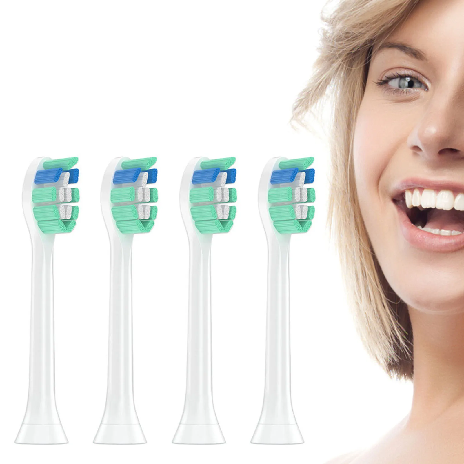 

Electric Toothbrush Head 4Pcs Replacement Toothbrush Heads For All Snap-on Toothbrush Handles Toothbrush Head For Gum Health