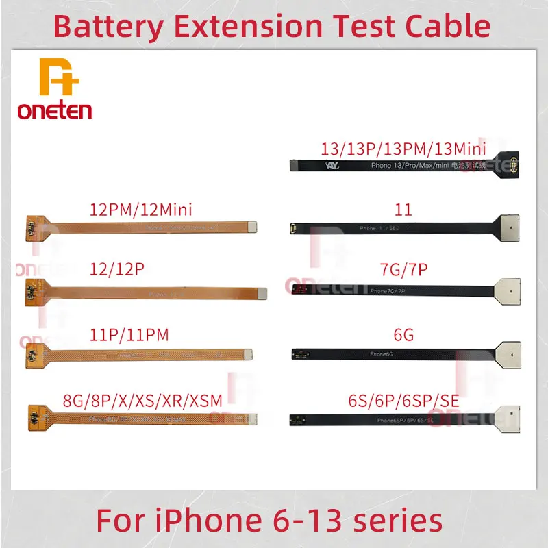 

Oneten Battery Extension Test Flex Cable For iPhone 7 8 Plus 6 6S X XS XR 11 12 13 PRO MAX Mini Extention Cable Test Battery