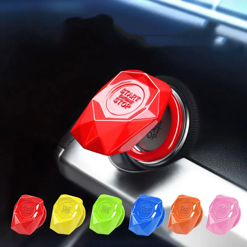 

Universal car interior accessories one-key start decorative supplies switch decorative stickers cool door lock protective cover