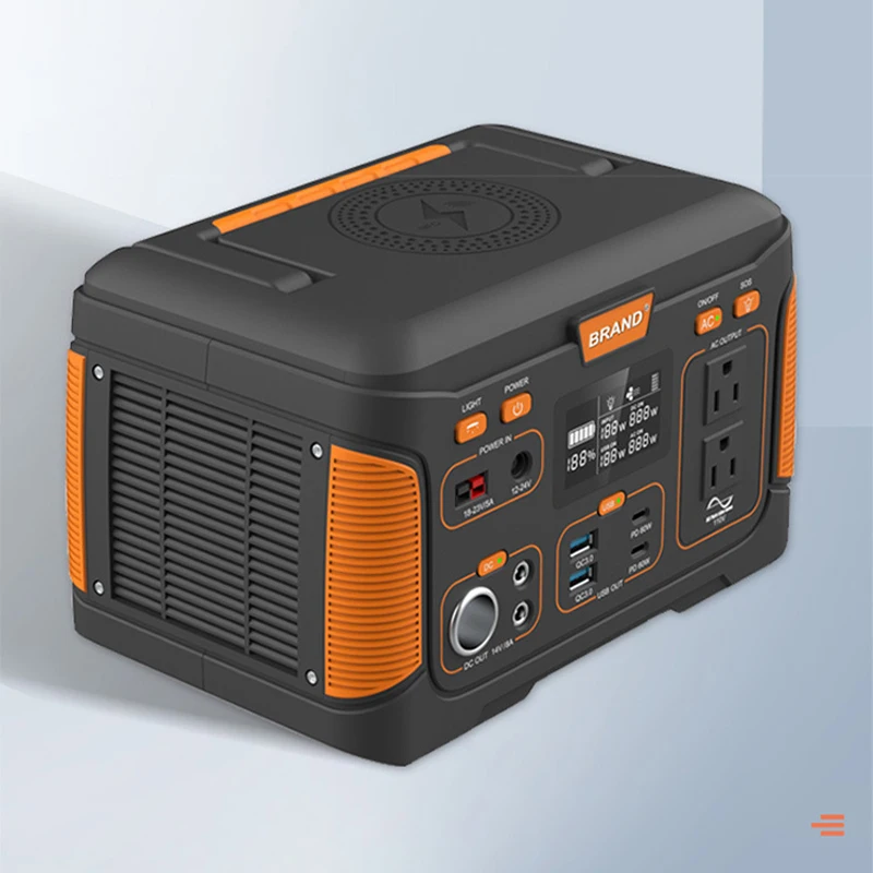 

Хороший поставщик, 18650 литиевая батарея, 500 Вт, портативная станция, беспроводная Солнечная зарядка, аварийный Внешний аккумулятор со светодиодным дисплеем