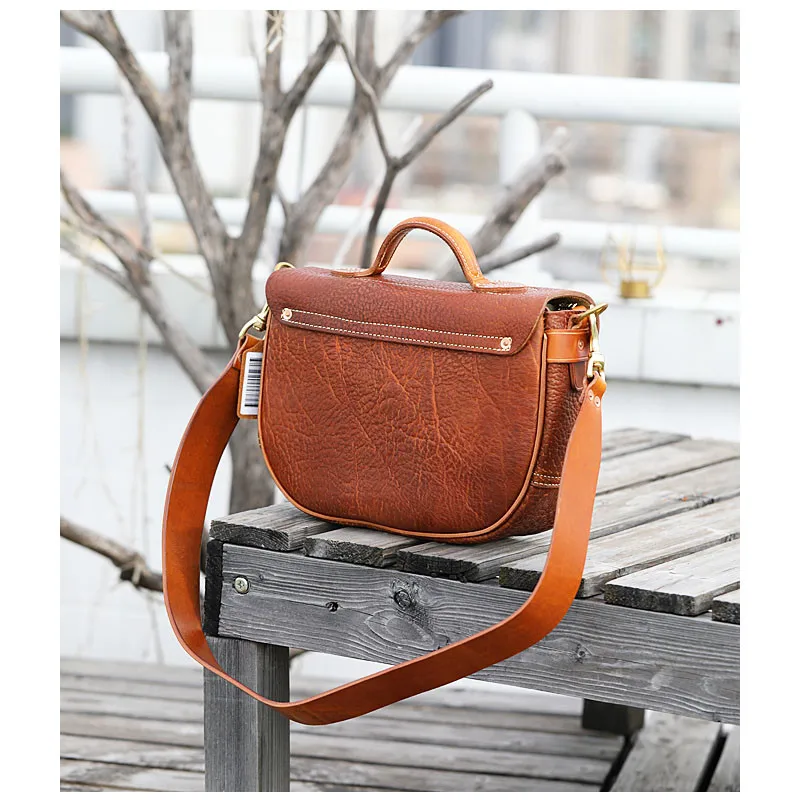 PNDME fashion outdoor travel genuine leather men's messenger bag designer organizer luxury first layer cowhide shoulder bag