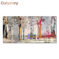 gatyztory diy painting by numbers colorful forest 60x75cm frameless home decor pictures by numbers gift wall art digital paintin