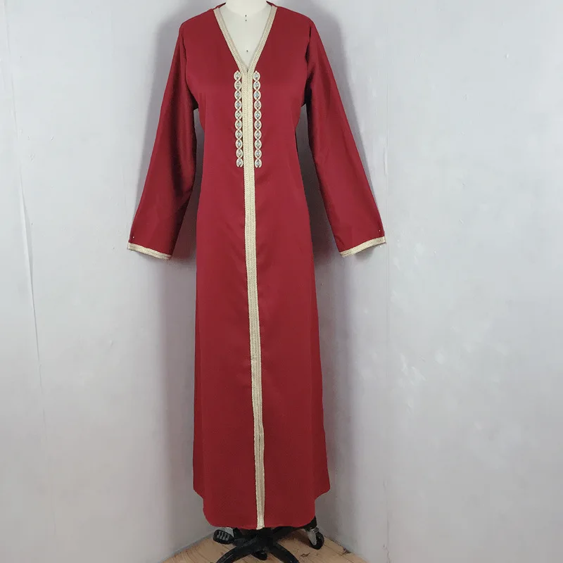 Wepbel Muslim Dress Islamic Clothing Abaya Ramadan Dubai Women's Abaya Long Dress Diamond Dress Djellaba Turkey Caftan Robe