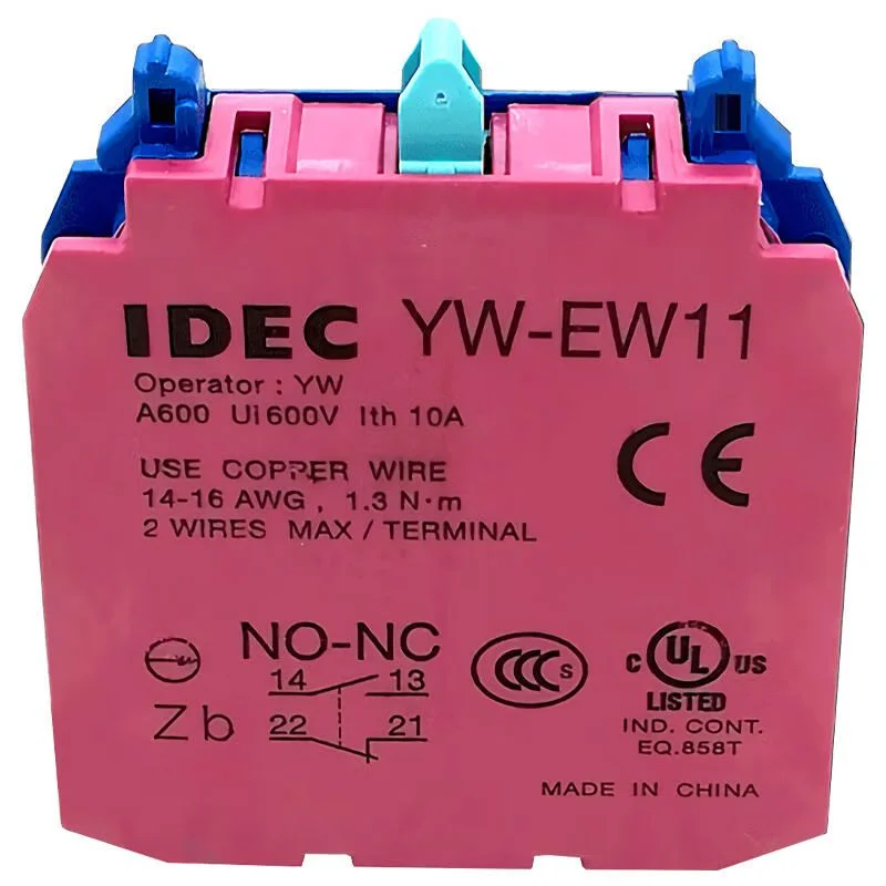 Фото Контакт аварийного выключателя IDEC и quan YW-E10 E01 EW11, нормально закрытый, нормально открытый, кнопка HW-U10 C YW1B №2