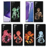 case for samsung galaxy note 20 ultra 5g 10 lite plus 8 9 a70 a50 a01 a02 a30 s clear cases cover genshin impact anime game