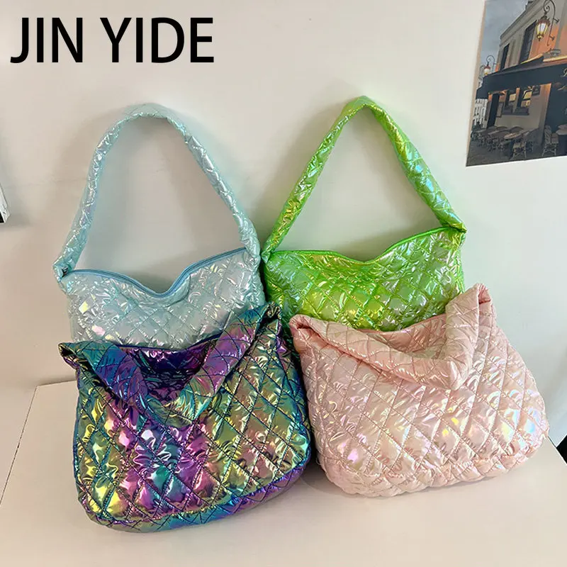 2023 Fashion Space Shoulder Bag Soft Down Cotton Color Crossbody Bags for Women Large Capacity Casual Tote Lightweight Handbags