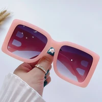brand fashion square sunglasses woman mirror black gradient sun glasses female big frame modern retro vintage oculos de sol