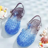 baby girls kids summer crystal sandals princess jelly high heeled shoes princess cosplay party dance shoes