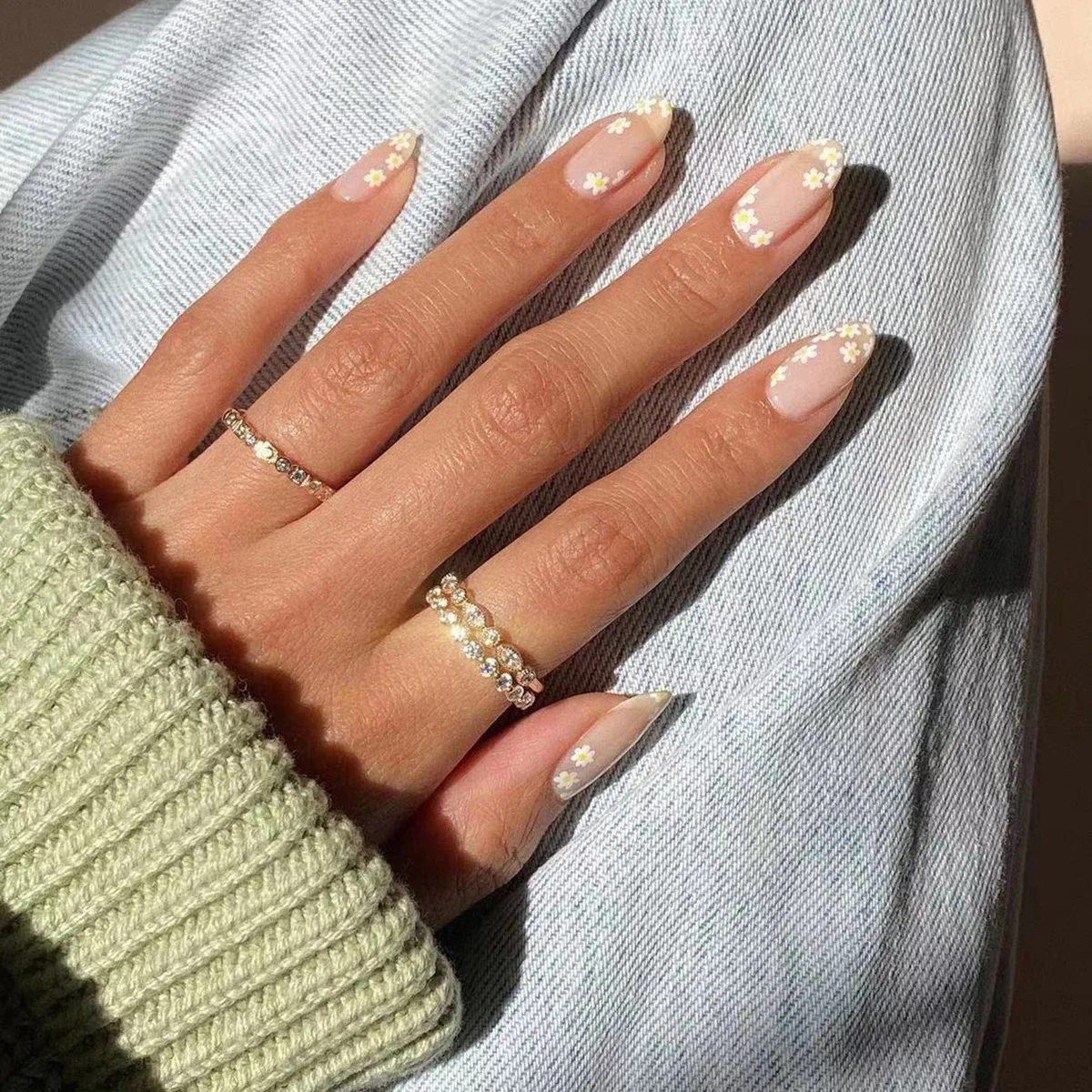 

Elegant Fake Nails 24pcs/set Floral Small Fresh Full Cover DIY Nail Decoration Fashion Artificial Nail Tips Press On Nails