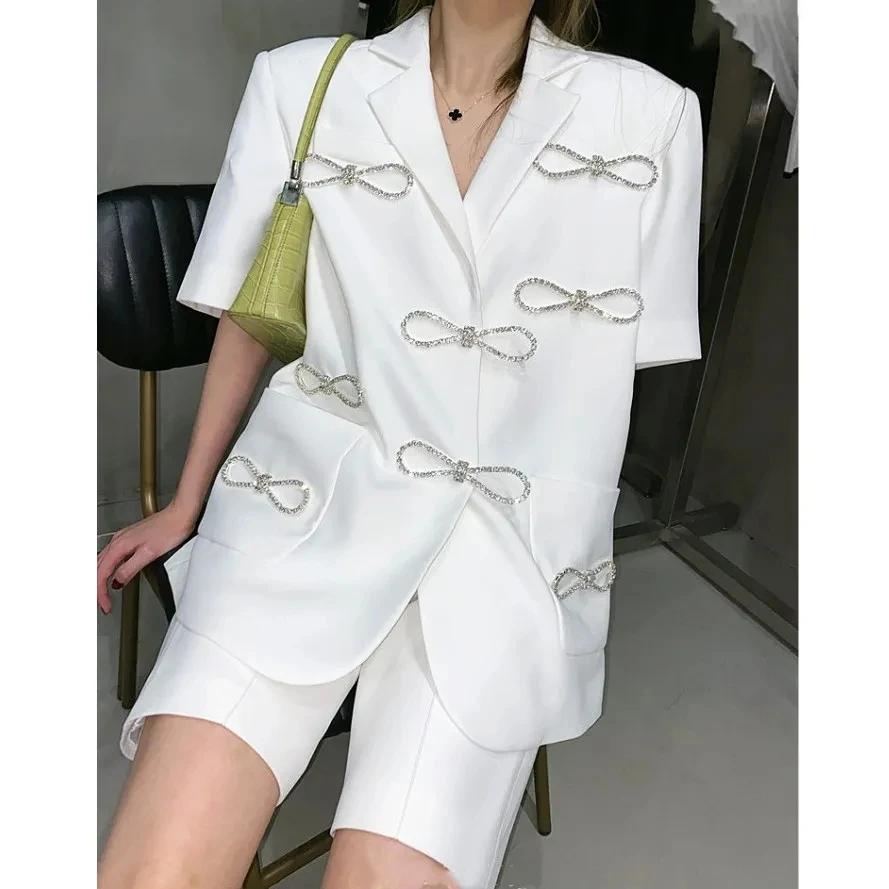 Женский костюм-двойка с шортами TSXT однотонный костюм в Корейском стиле на лето 2021