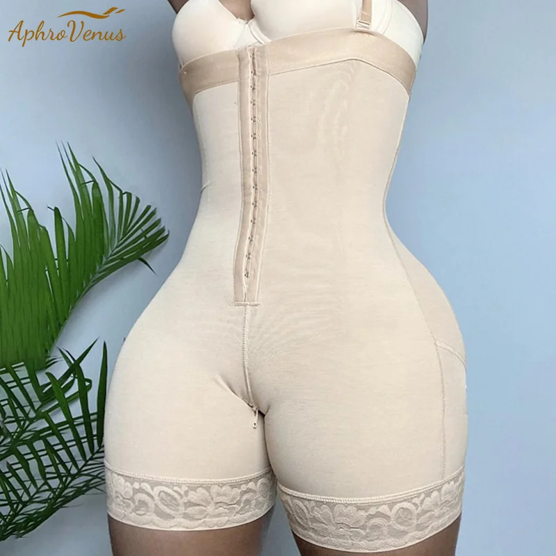 Fajas Colombianas High Compression Women's Shapewear Sexy Lingerie Bodysuit Women Lace Extra Firm Zipper Control Body Shaper