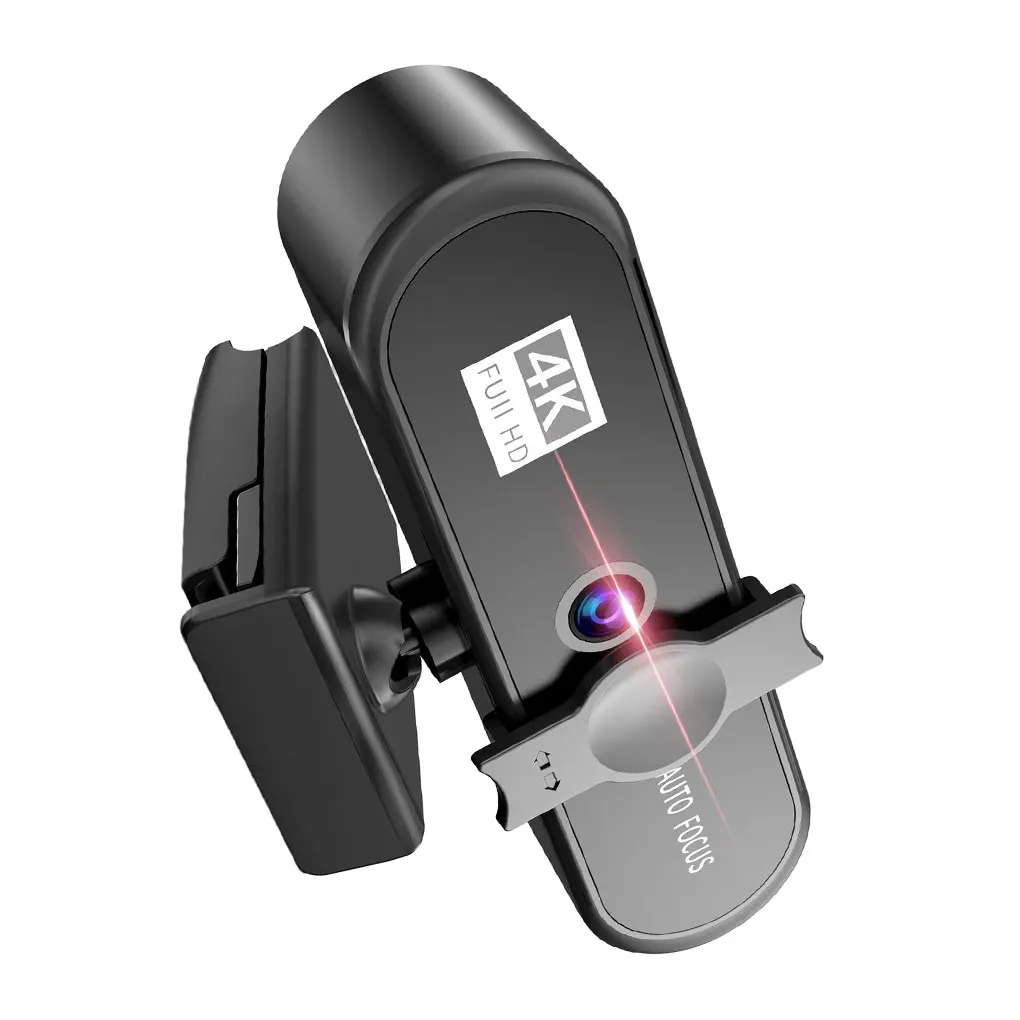 

Webcam 4K 2K Camera Camcorder Microphone Computer Laptop Desktop Meeting Office Live Video Autofocus Black type1