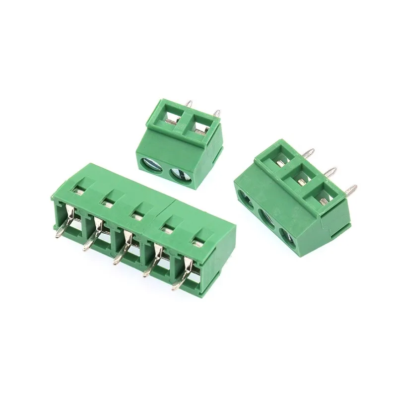 1000 шт./лот DG/KF/127-5 0 127hl-a-5. 0/5 08 мм винтовой клеммный блок PCB 2P 3P медный штифт 300 В/10 А
