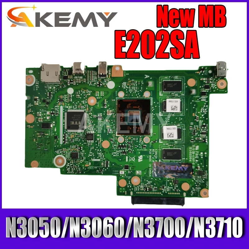 

Akemy New E202SA Mainboard For Asus EeeBook E202S E202SA laptop motherboard N3050 N3060 N3700 N3710 2G 4G RAM