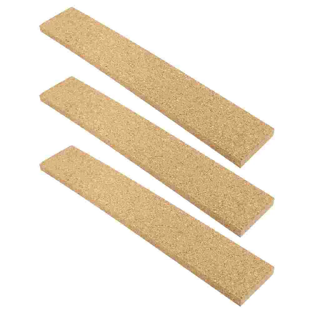 

3Pcs Strips Office Cork Board Frameless Cork Bulletin Bar Cork Message Bar Strip Adhesive Cork Strips