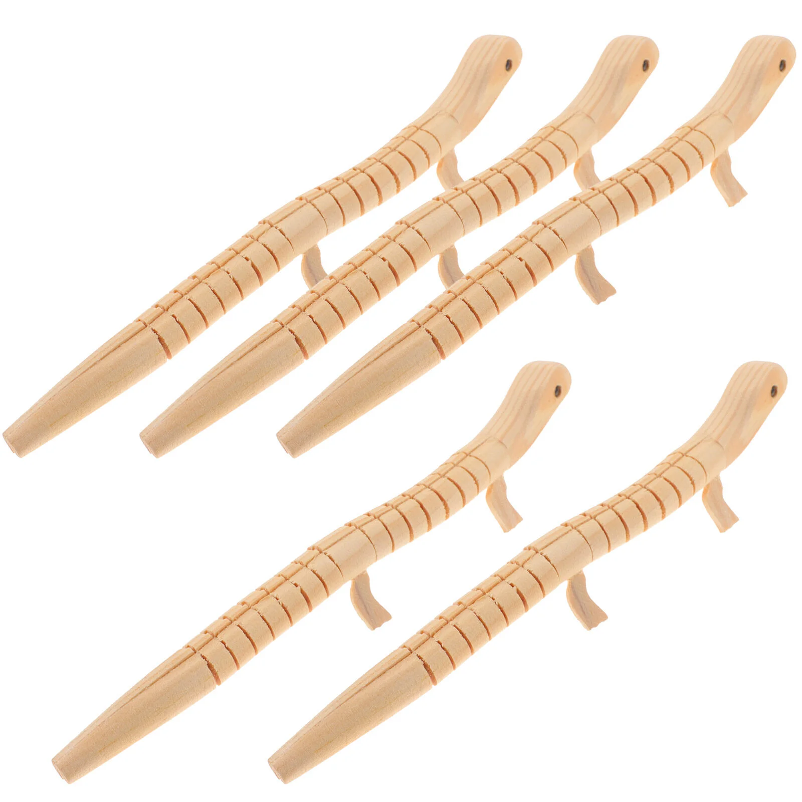 

5 Pcs Small Lizard Wood Toy Snakes Kids DIY Blank Wooden Unfinished Animal Wiggle Child Toys