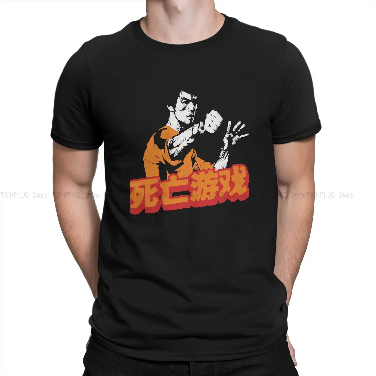 

Bruce Lee Man TShirt Cool Game of Death Classic Distinctive Polyester T Shirt Original Streetwear New Trend