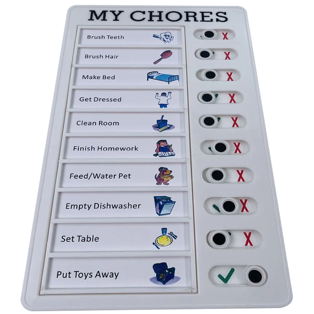 

Self-discipline Checker Kids Prizes Rewards Decorative Chore Chart Punch Card Home Abs Students Memo Board Chores