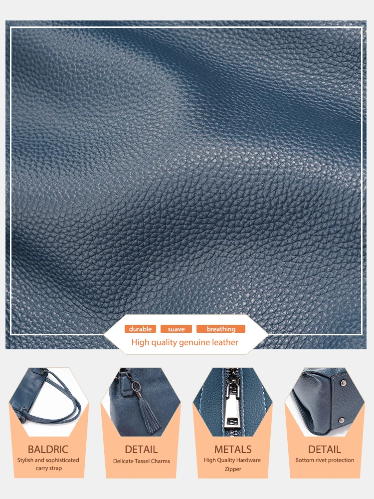 Женская сумка через плечо Zency из натуральной кожи