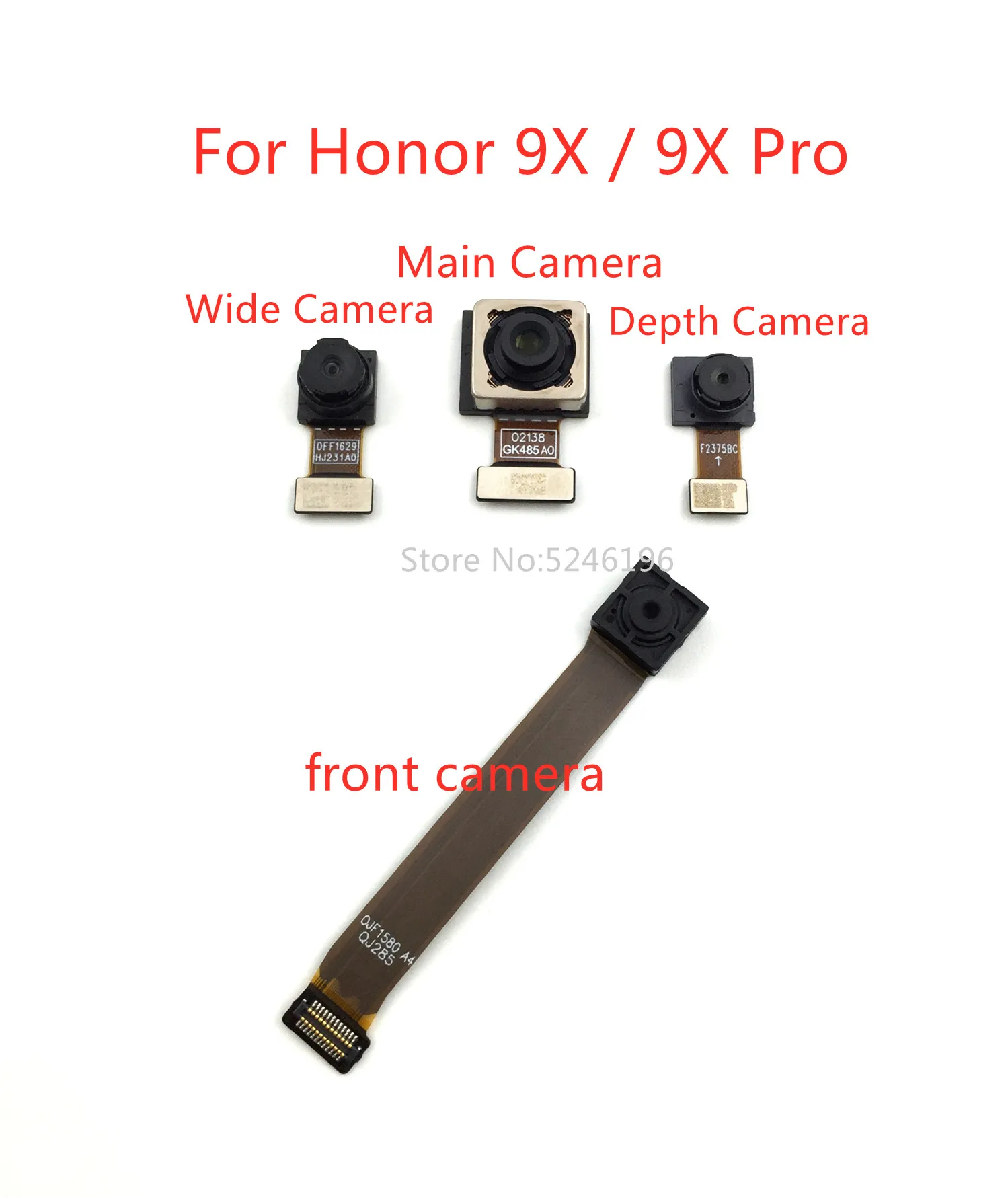 

1pcs Back big Main Rear Camera front camera Module Flex Cable For Huawei Honor 9X 9X Pro 9Xpro Original Replace Part