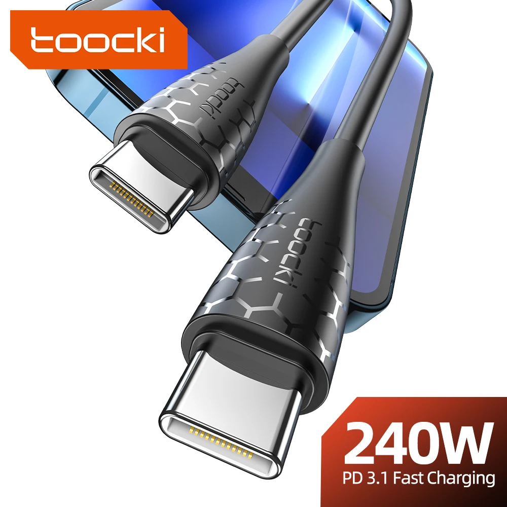 

USB-кабель Toocki с портом Type-C и поддержкой быстрой зарядки, 240 Вт