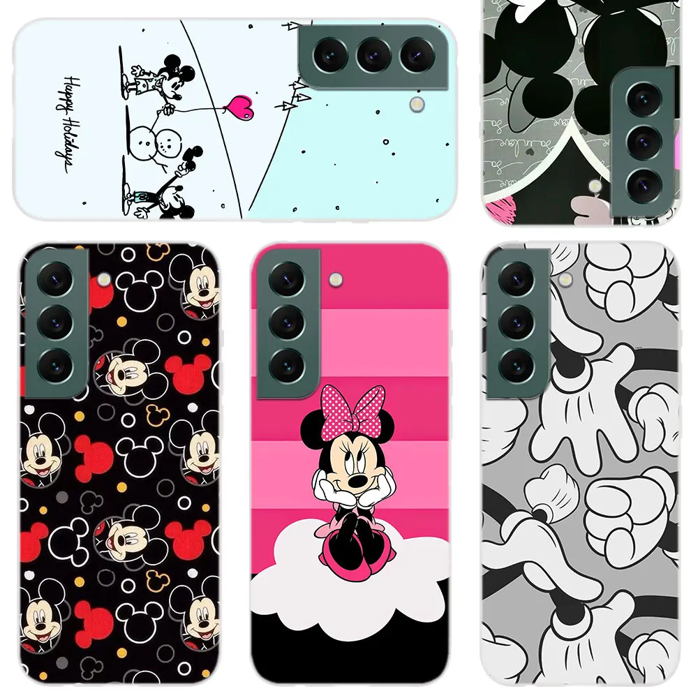 

Silicone Soft Phone Case For Samsung Galaxy S22 S21 5G S20 Ultra S10 S9 S8 Plus Lite E Coque Cover Lovely Mickey Mouse Minnie