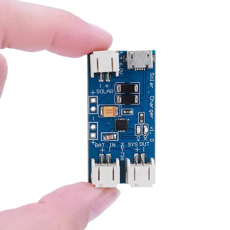 Фото 5 шт. CN3065 Мини-модуль зарядного устройства USB для литиевых солнечных батарей 500 мА 4,4 В 6 В для полимерных аккумуляторов 18650, DIY Power Bank №1