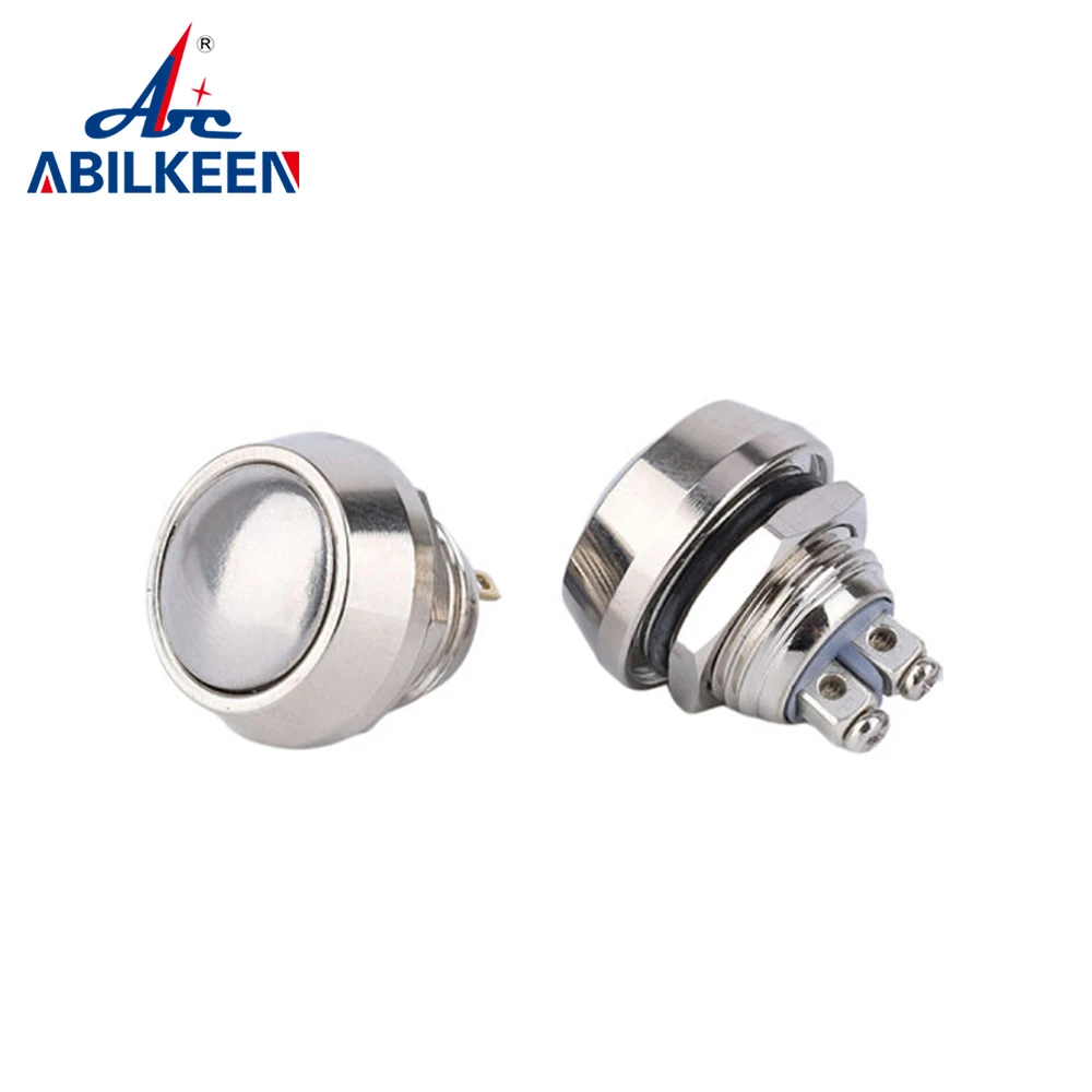 

12mm Mini metal push button switch Momentary reset switch 1NO Home appliance control switch Power switch Lighting control