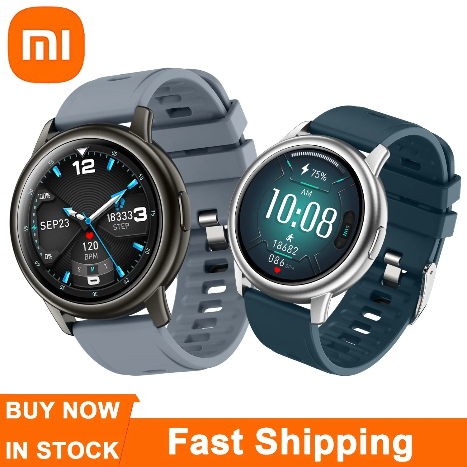 

Xiaomi Mijia Smart Watch IP68 Waterproof Exercise Watch Full Touch Heart Rate Blood Pressure Monitoring Electronic Smart Watch