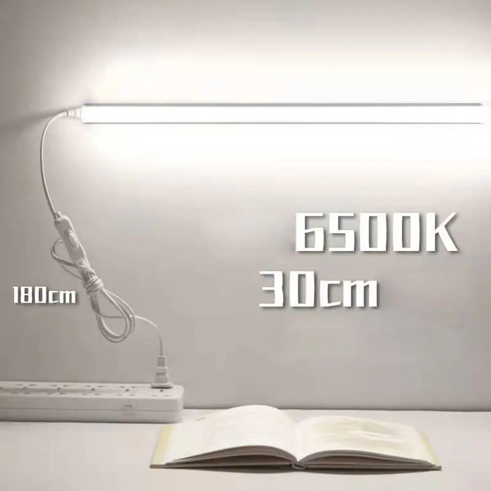

White Home Lighting Super Bright Bedroom In-line Socket-type LED Light Tube Plug-in