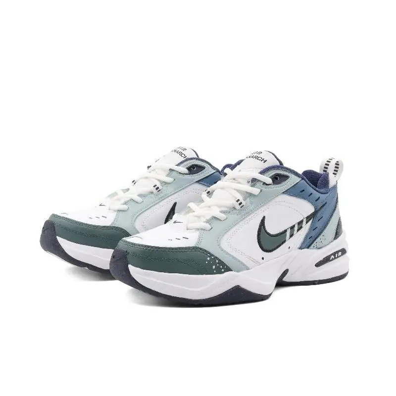 【Настроить】Nike Air Monarch 4 массивные кроссовки унисекс низкие зеленые/синие/белые
