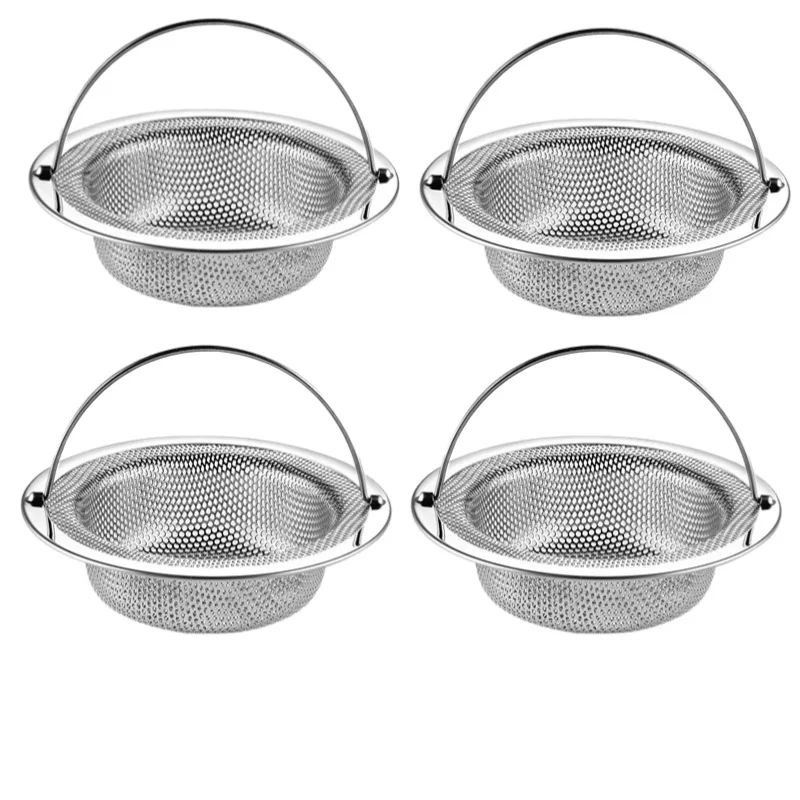 Фильтр для кухонной раковины из нержавеющей стали, уловитель остатков еды, канализационная сетка, фильтр для ванной комнаты, сливное отверстие, фильтр-ловушка