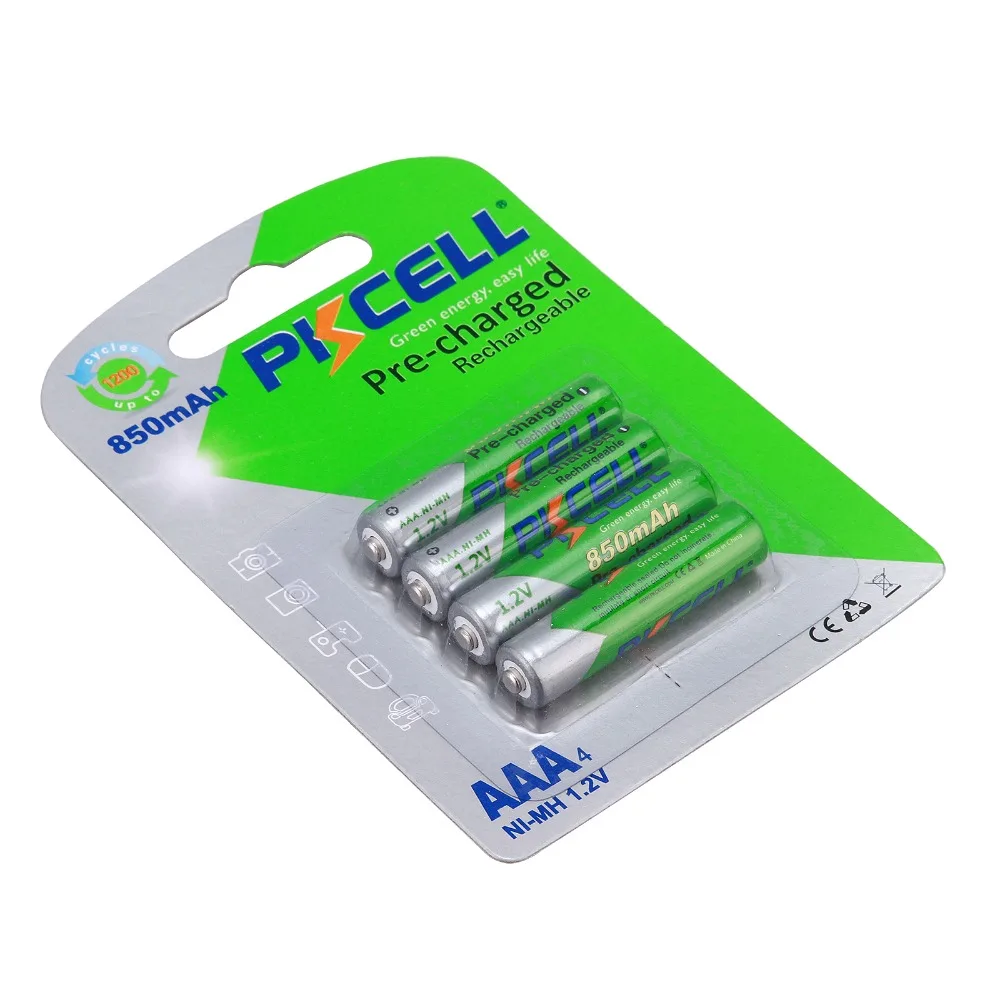 Фото Аккумуляторы PKCELL Ni-MH, 850 мА ч, 1,2 в, 8 шт./2 карты №2