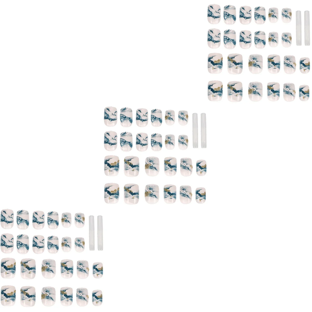 

144 Elegant Themed Nail Pattern Nails Removable False Nails