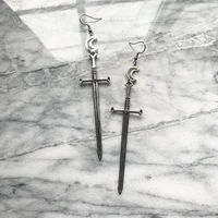 new products hot selling fashion trend jewelry creative design hollow moon ancient sword pendant earring jewelry