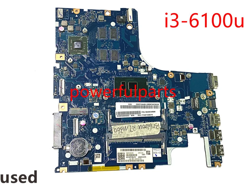 

Хорошо работает для Lenovo Ideapad 500-15ISK Материнская плата ноутбука i3-6100u AIWZ2 системная плата с графическим использованием протестирована ОК