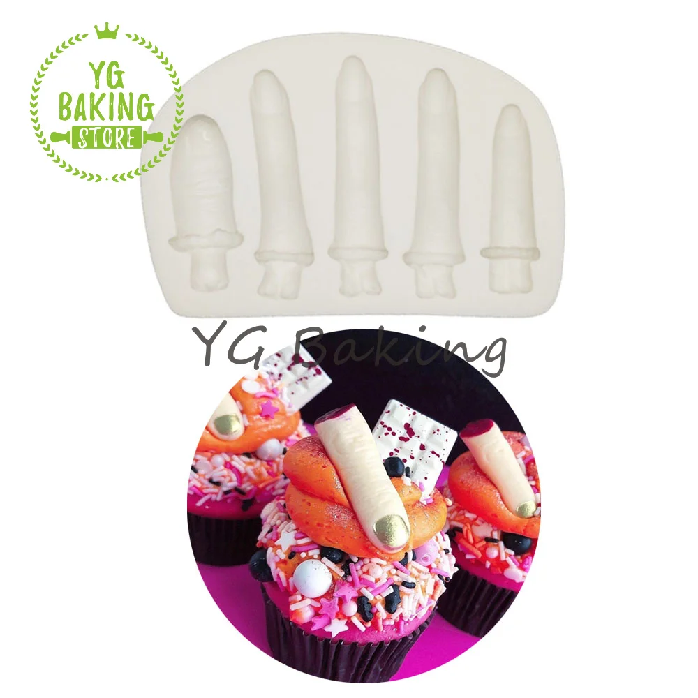 Серия Хэллоуин пальчиковые силиконовые формы для торта сделай сам Ручная работа