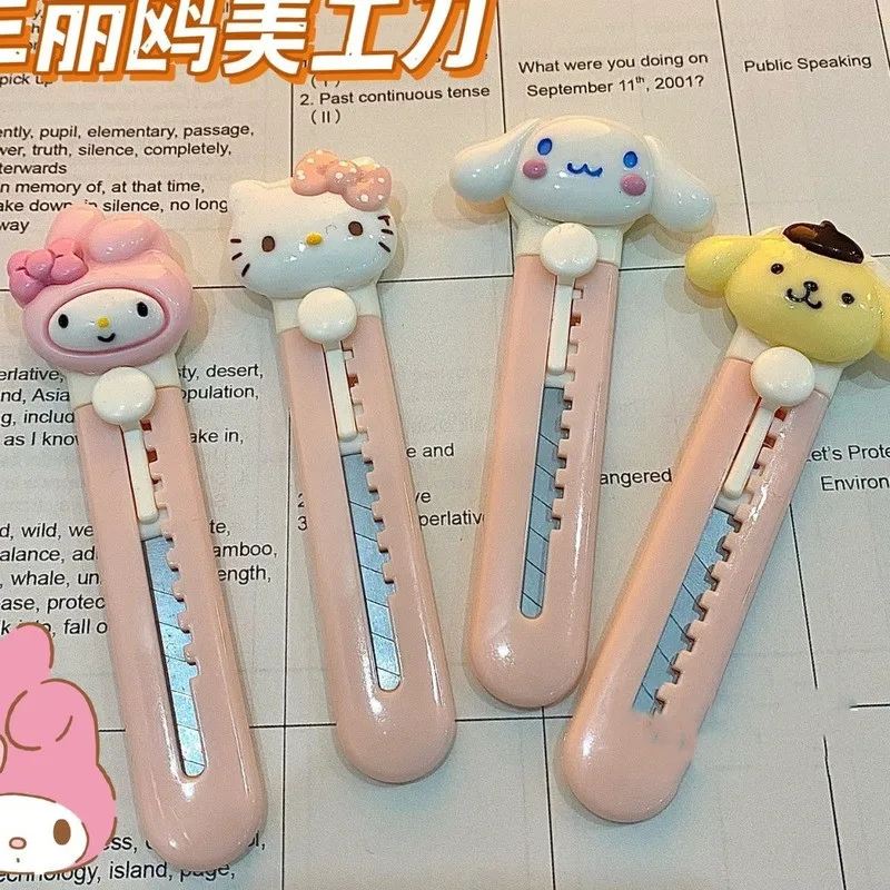 

Kawaii Sanrio Anime series mymelody Cinnamoroll Kuromi cute Fashion creative mini utility knife Portable paper cutter stationery
