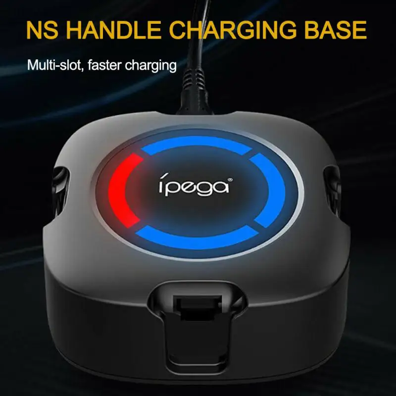 Portable Stand Charge Station Type-c Switch Charger Compact 4 In 1 Charger Dock For N-switch Joycon Handles Lightweight Black