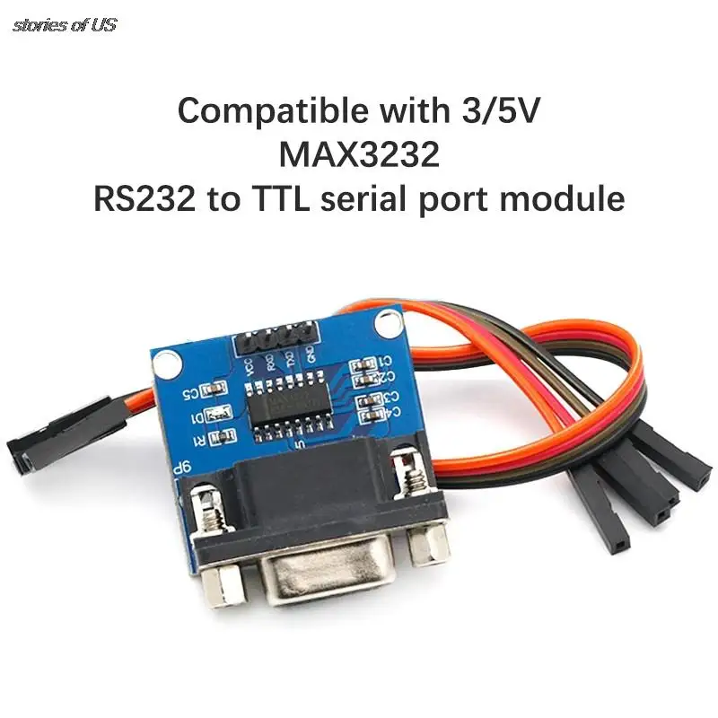 

Hot 1Pc Hot Sale MAX3232 RS232 to TTL Serial Port Converter Module DB9 Connector MAX232 For Arduino