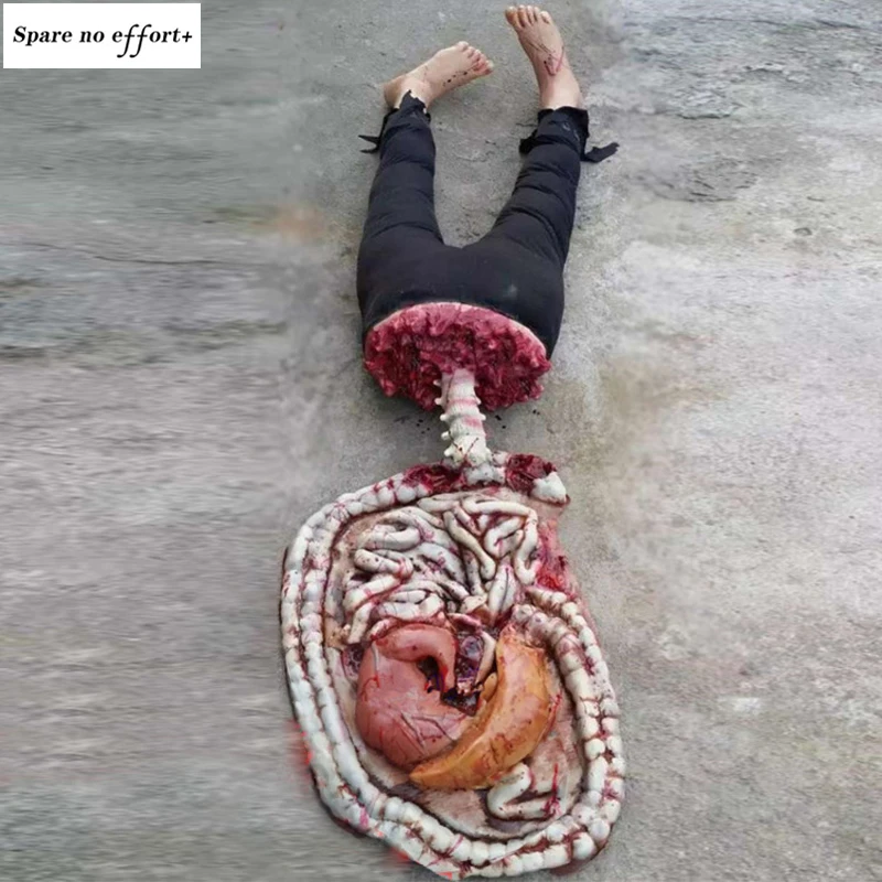 

Halloween Party Decoration Horror Mutilated Corpse Props Creepy Ghost Dead Body Entrails Decor Haunted House Escape Bar Club