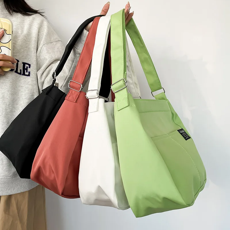 

Crossbody Bags For Women Pure Color Nylon Shoulder Bag Student School Bags Handbags and Purses Bolso for Women