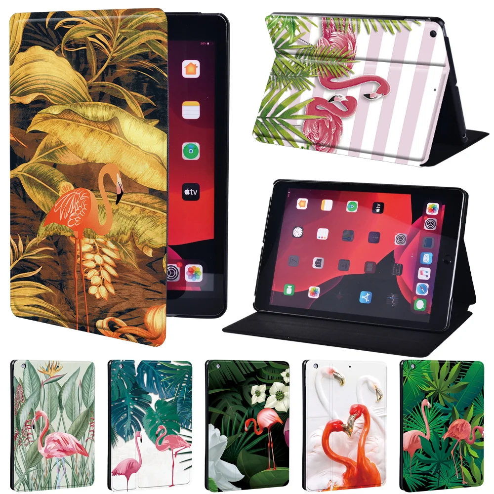 

Tablet Case for Apple IPad 5th/6th/7th/8th/9th Gen/ Mini 1/2/3/4/5/6 /Ipad 2/3/4 Flamingo Pattern Protective Cover+Free Stylus