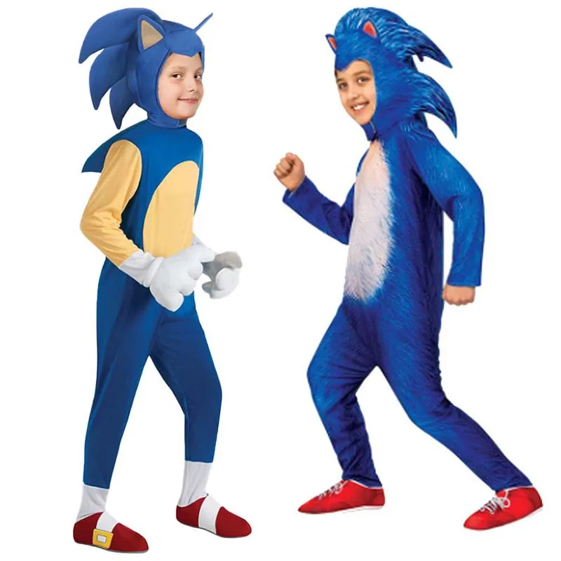 

Sonic Cosplay Costume Children Jumpsuit Kids Outfits Halloween Costume Suit Gift Bodysuit Performance Clothes for Carnival Party