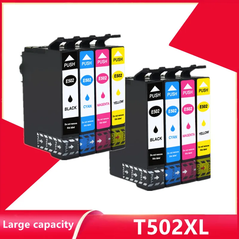 

Compatible Ink Cartridge 502XL T502 T502XL For Epson Expression Home XP-5100 XP-5105 WorkForce WF-2860DWF WF-2865DWF Printer