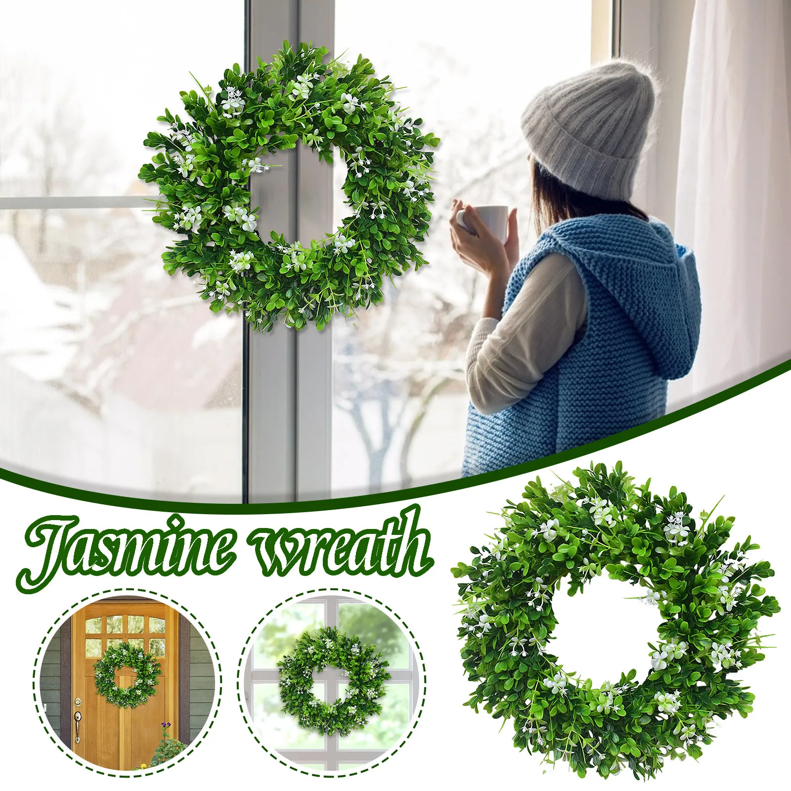 

Hanging Artificial Garland Simulation Pendants Wreath Leaf Decoration Wedding Decoration & Hangs Fall Hoop Wreath