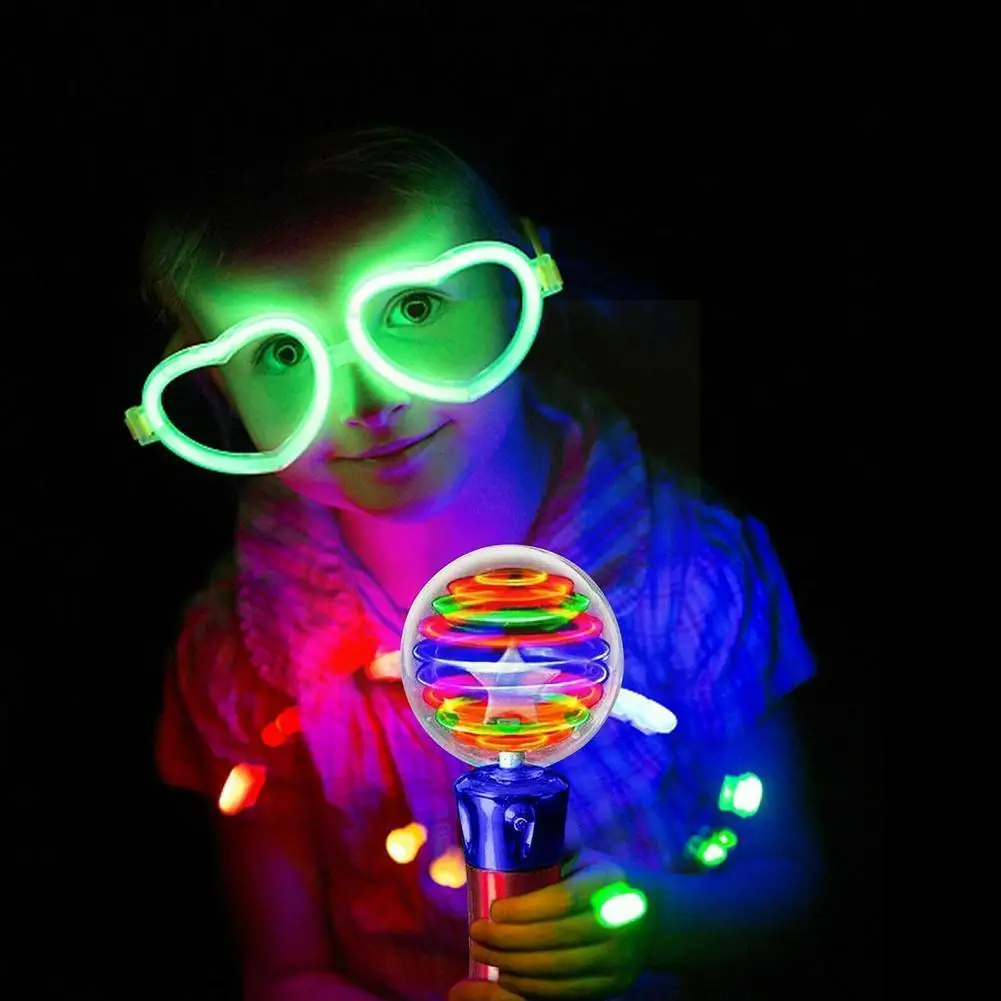 

Новая Вращающаяся мигающая светящаяся палочка со светодиодами, товары для дня рождения, игрушка для детей, светильник ящаяся игрушка, подар...
