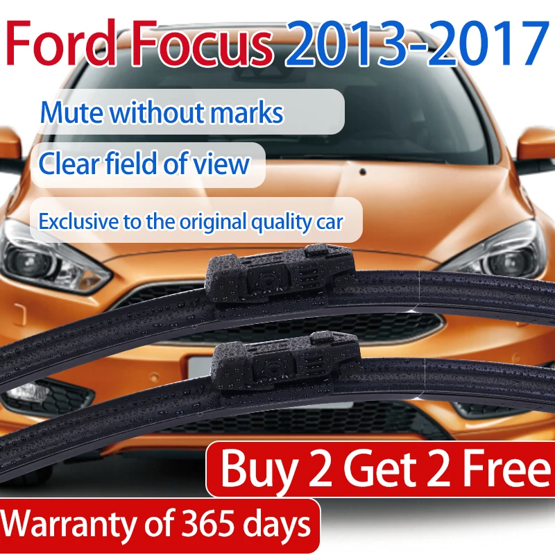 

ShangKeWen Boneless Silicone Windshield Car Wipers Blade For Ford Focus Universal Soft Frameless Rubber Wipers Ford Accessories