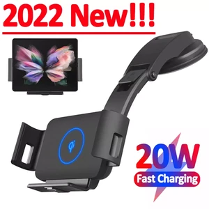 20W Qi Fast Car Wireless Charger Fold Screen Smartphone Air Vent Mount PHolder For Samsung Galaxy Fold 3 2 iPhone 13 12 Pro Max